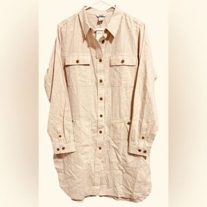 Duluth Trading Co Artisan Hemp/cotton Duster, small, beige color